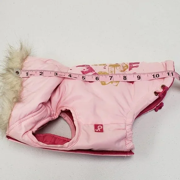 Simply Dog Pink Faux Fur Coat Glamour to the Bone NWOT Size Small - Picture 9 of 10